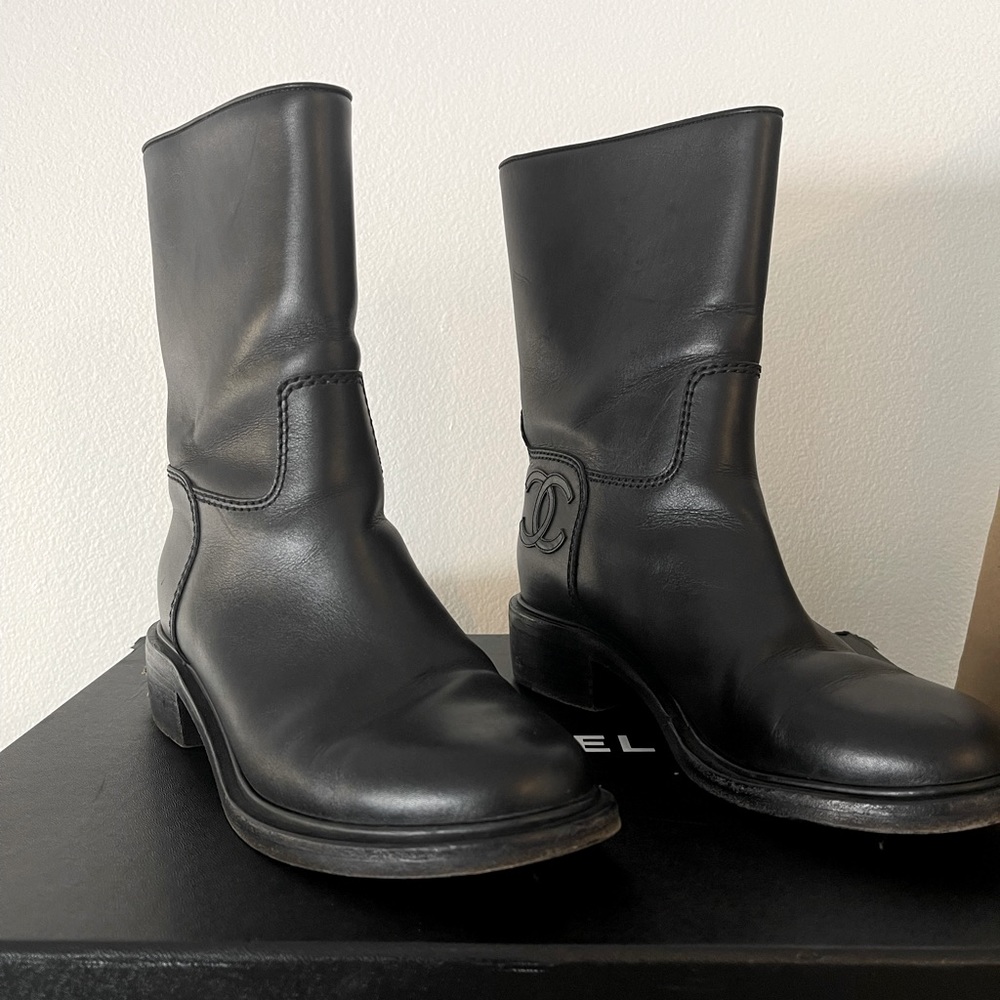 Worn Chanel boots